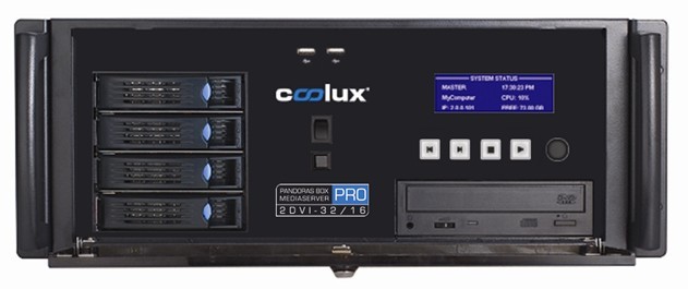Pandoras Box Media Server��һ̨ʵʱ�ںϲ�Ʒ������Ƴɱ�������2ά��3ά�ĵ�����������Ƶ�����࣬Ӱ�������.