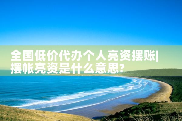 全国低价代办个人亮资摆账