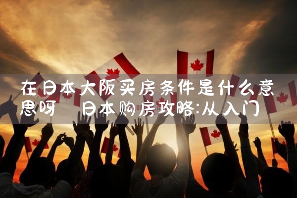 日本大阪买房子视频真实吗