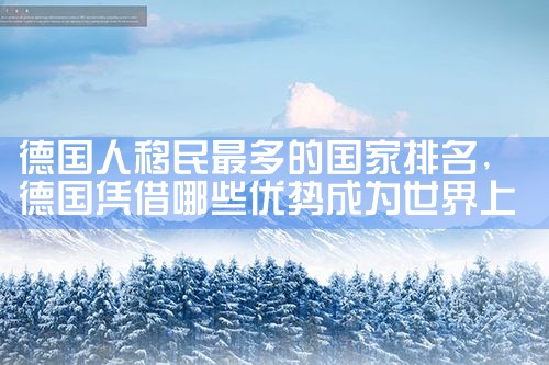 全球移民目的地国家排名榜最新|推荐移民机构