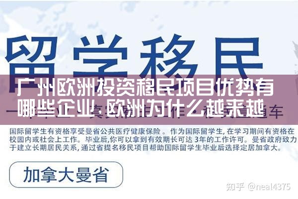 广州欧洲投资移民项目优势有哪些企业