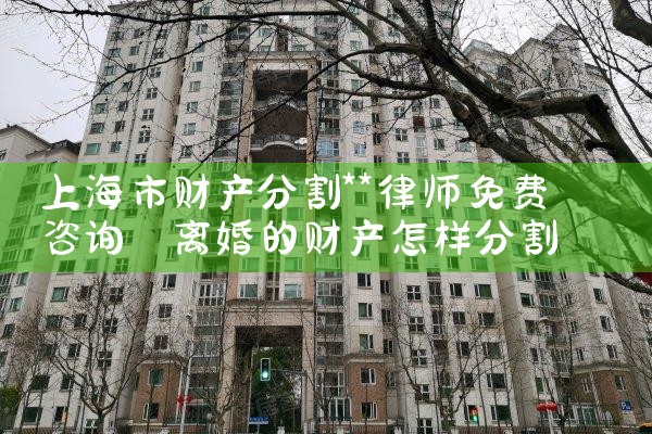 上海市财产分割**律师免费咨询