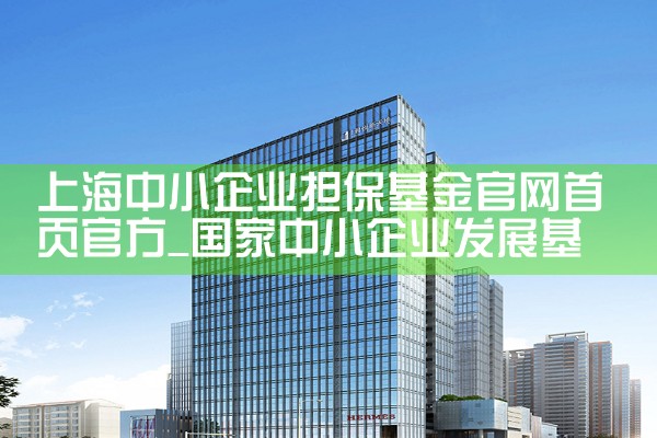 上海中小企业担保基金官网首页官方