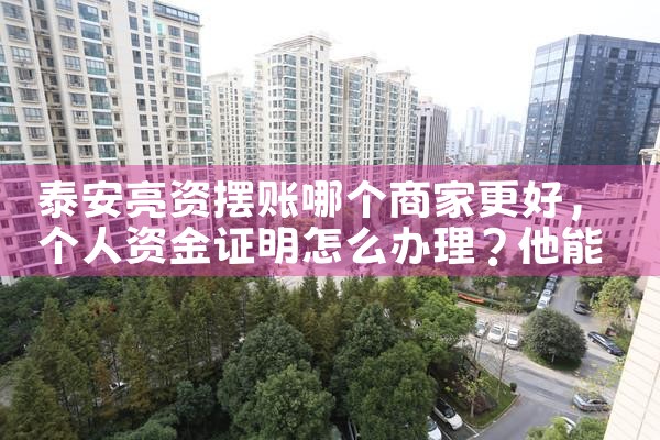 泰安亮资摆账哪个商家更好